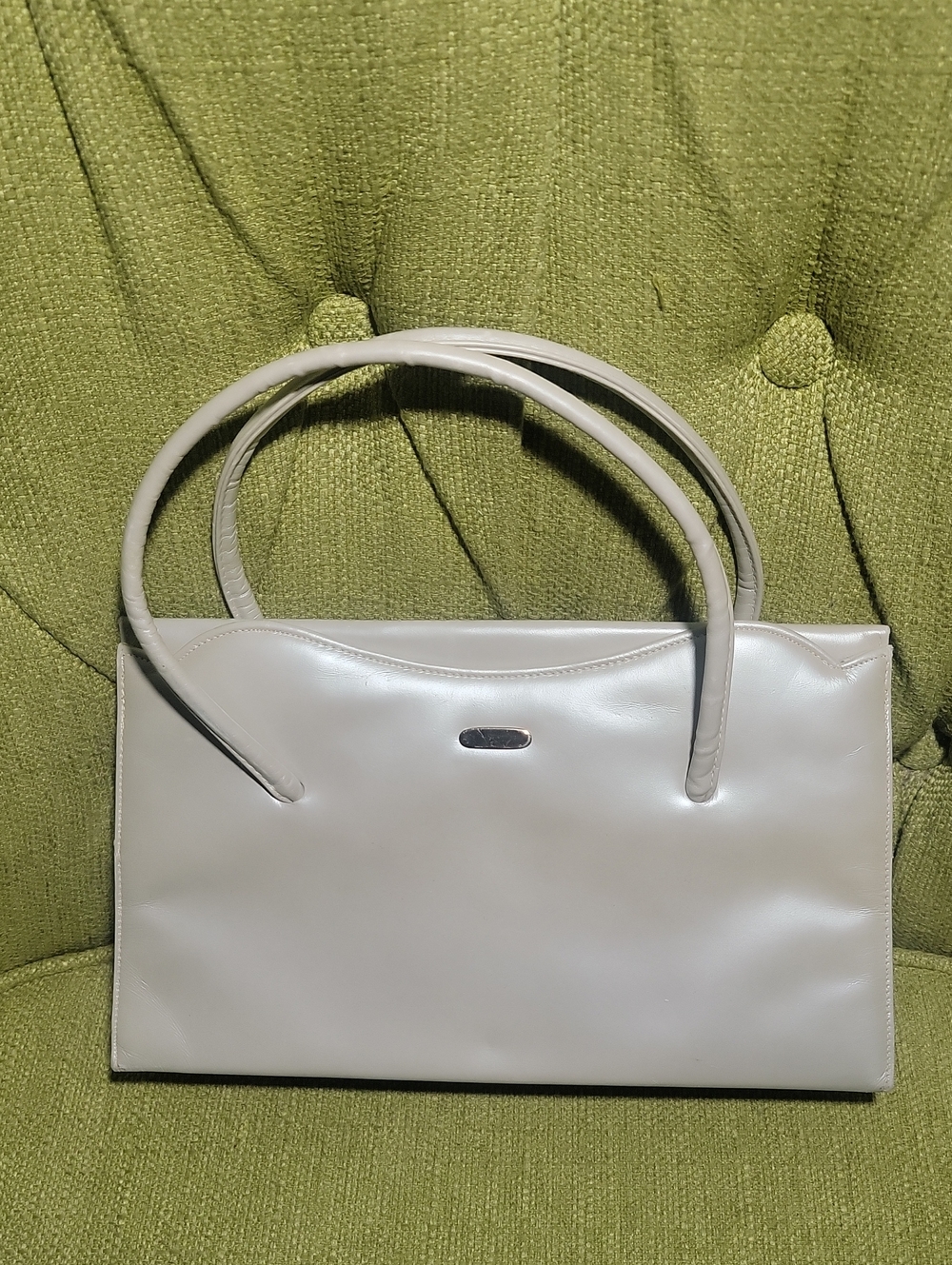 Lennox Bags Vintage Classic Structured Cream  Handbag